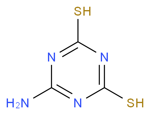 6-amino-1,3,5-triazine-2,4-dithiol_分子结构_CAS_2770-75-4