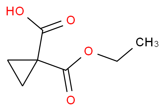 1-(ethoxycarbonyl)cyclopropane-1-carboxylic acid_分子结构_CAS_)