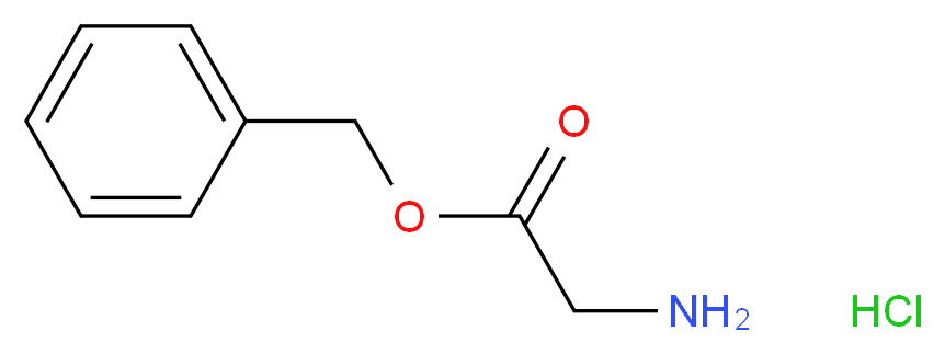 甘氨酸苄酯,盐酸盐_分子结构_CAS_2462-31-9)