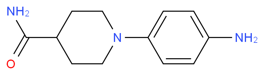 1-(4-aminophenyl)piperidine-4-carboxamide_分子结构_CAS_)