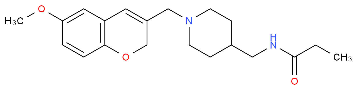 N-({1-[(6-methoxy-2H-chromen-3-yl)methyl]piperidin-4-yl}methyl)propanamide_分子结构_CAS_)
