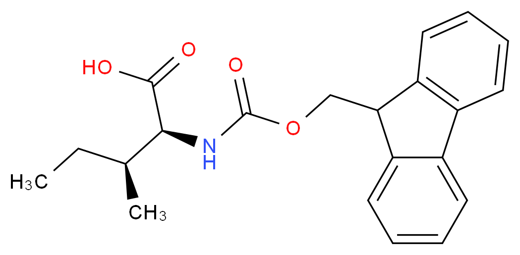 (2S,3S)-2-{[(9H-fluoren-9-ylmethoxy)carbonyl]amino}-3-methylpentanoic acid_分子结构_CAS_71989-23-6