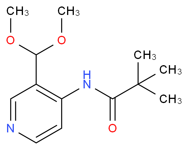 N-(3-Dimethoxymethyl-pyridin-4-yl)-2,2-dimethyl-propionamide_分子结构_CAS_824429-52-9)