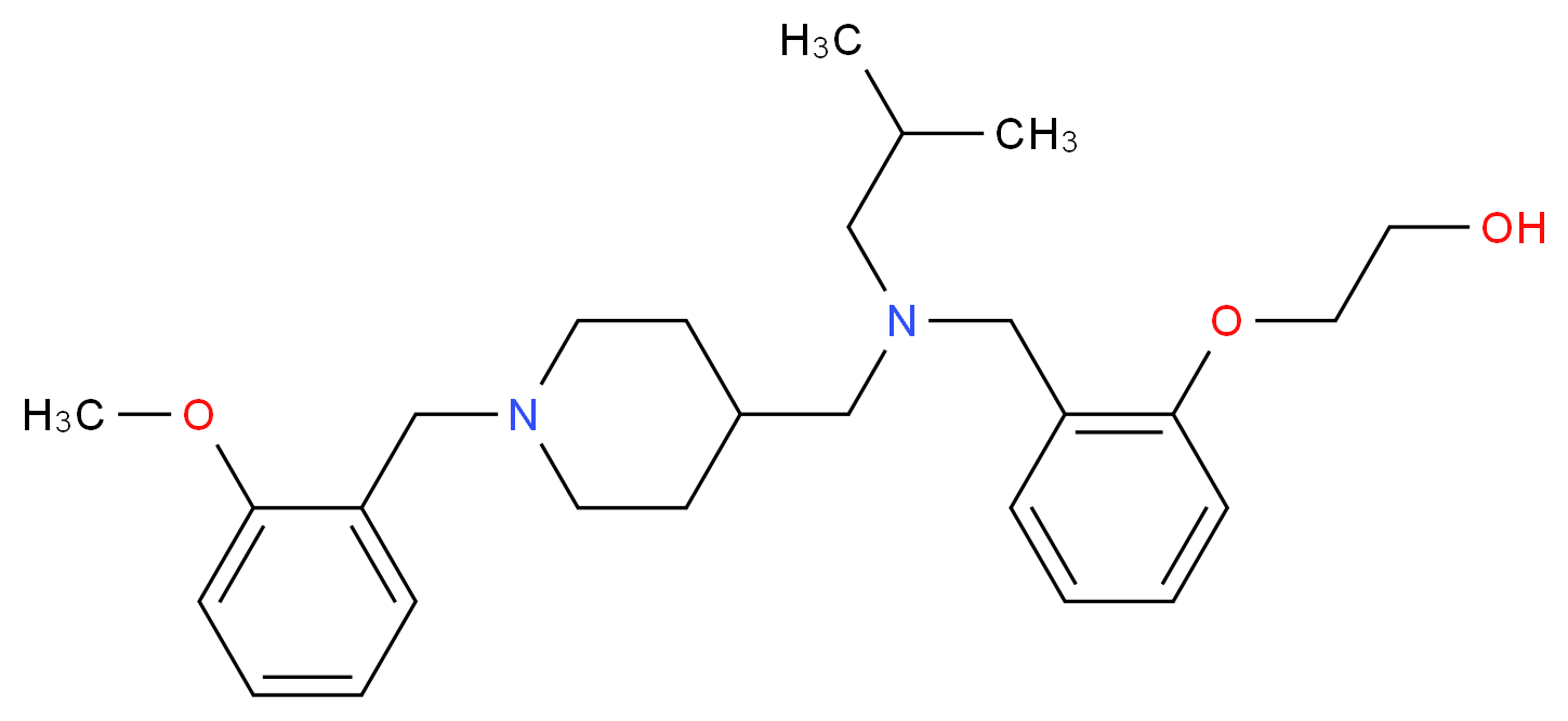 2-{2-[(isobutyl{[1-(2-methoxybenzyl)-4-piperidinyl]methyl}amino)methyl]phenoxy}ethanol_分子结构_CAS_)