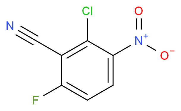 2-chloro-6-fluoro-3-nitrobenzonitrile_分子结构_CAS_226419-18-7