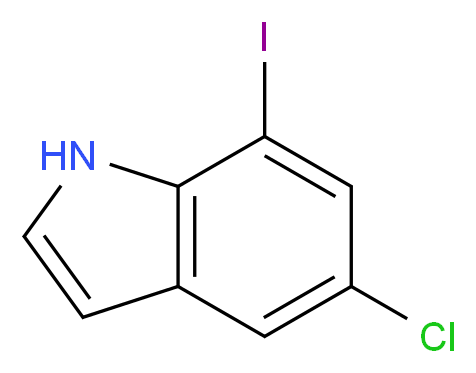 5-Chloro-7-iodoindole_分子结构_CAS_1262770-19-3)