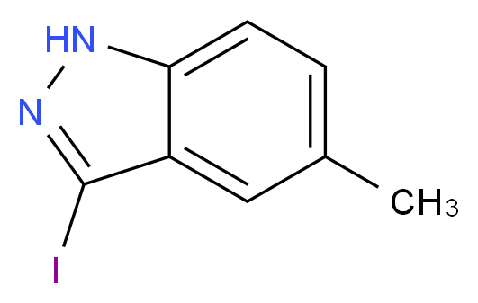 3-iodo-5-methyl-1H-indazole_分子结构_CAS_885518-92-3