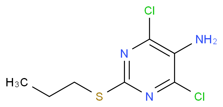 4,6-dichloro-2-propylthiopyrimidine-5-amine_分子结构_CAS_145783-15-9)