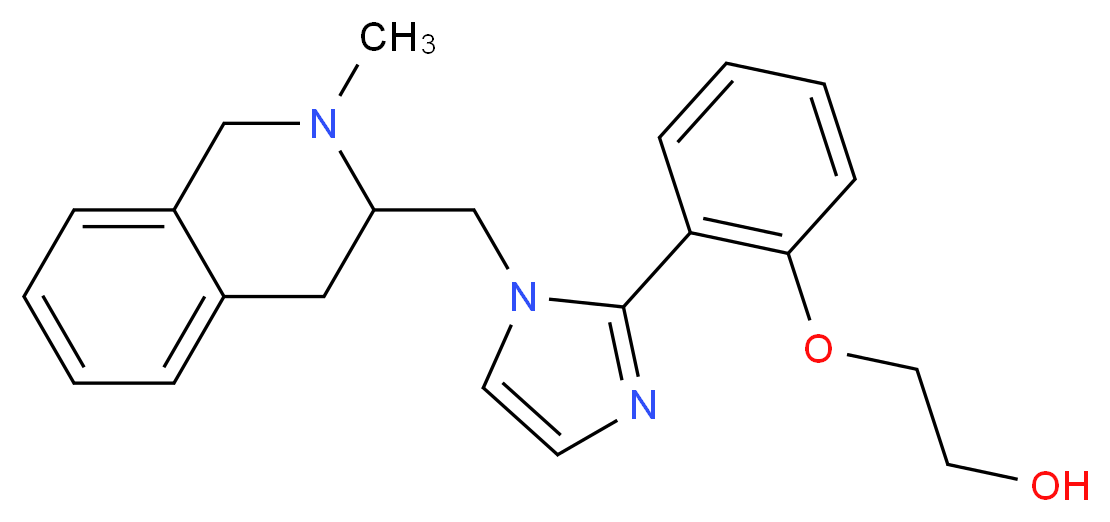 2-(2-{1-[(2-methyl-1,2,3,4-tetrahydroisoquinolin-3-yl)methyl]-1H-imidazol-2-yl}phenoxy)ethanol_分子结构_CAS_)