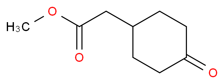 methyl 2-(4-oxocyclohexyl)acetate_分子结构_CAS_66405-41-2