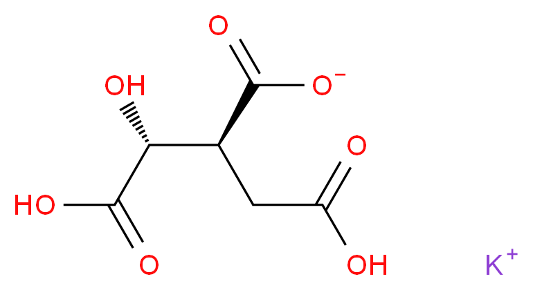 potassium (2S,3R)-3-carboxy-2-(carboxymethyl)-3-hydroxypropanoate_分子结构_CAS_20226-99-7