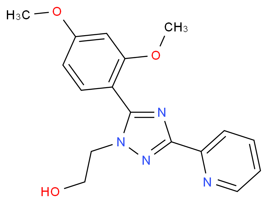 2-[5-(2,4-dimethoxyphenyl)-3-pyridin-2-yl-1H-1,2,4-triazol-1-yl]ethanol_分子结构_CAS_)