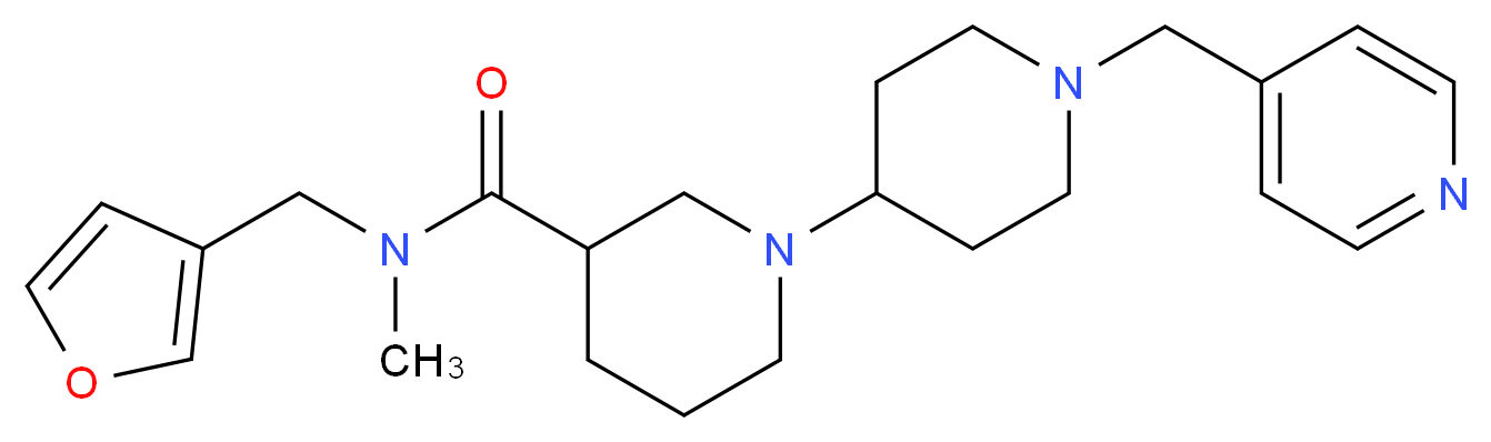 N-(3-furylmethyl)-N-methyl-1'-(pyridin-4-ylmethyl)-1,4'-bipiperidine-3-carboxamide_分子结构_CAS_)