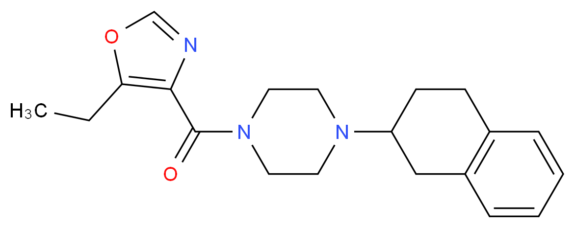 1-[(5-ethyl-1,3-oxazol-4-yl)carbonyl]-4-(1,2,3,4-tetrahydro-2-naphthalenyl)piperazine_分子结构_CAS_)