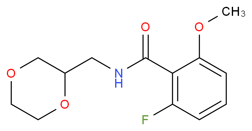 N-(1,4-dioxan-2-ylmethyl)-2-fluoro-6-methoxybenzamide_分子结构_CAS_)