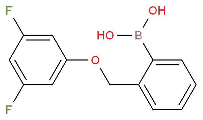 2-[(3′,5′-二氟苯氧基)甲基]苯硼酸_分子结构_CAS_1218790-92-1)