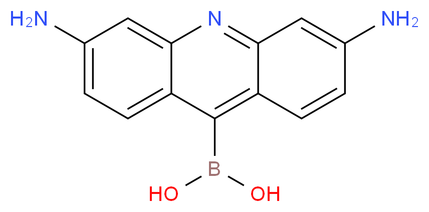 (3,6-DIAMINO-9-ACRIDINYL)-BORONIC ACID_分子结构_CAS_403739-16-2)