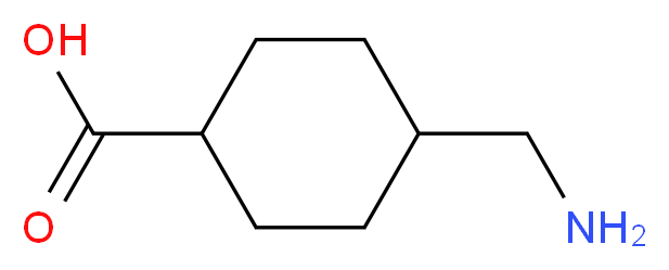 4-(aminomethyl)cyclohexane-1-carboxylic acid_分子结构_CAS_1197-18-8