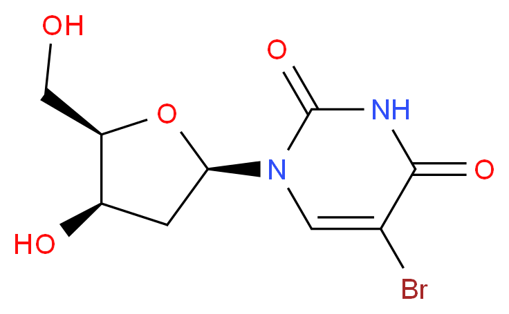 5-Bromo-2'-deoxyuridine_分子结构_CAS_59-14-3)