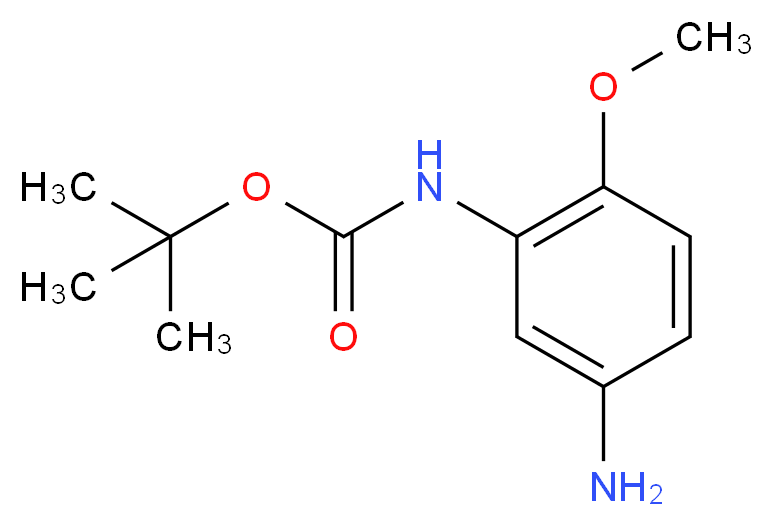 tert-butyl N-(5-amino-2-methoxyphenyl)carbamate_分子结构_CAS_312300-45-1)