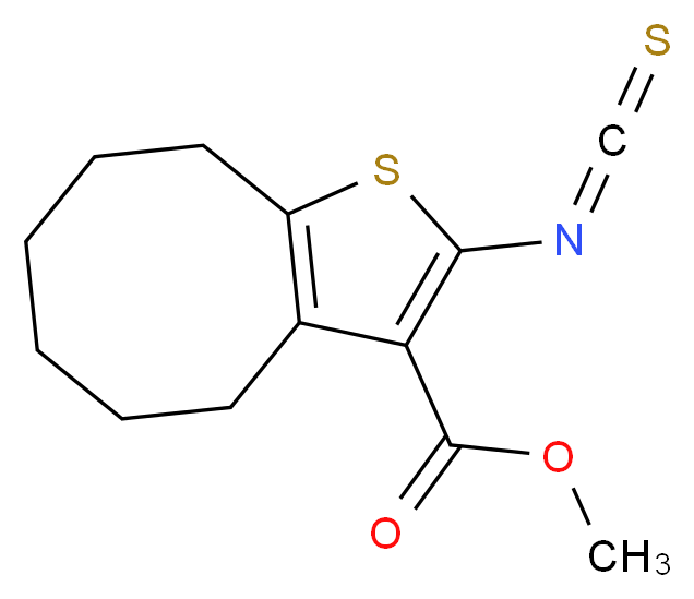 Methyl 2-isothiocyanato-4,5,6,7,8,9-hexahydrocycloocta[b]thiophene-3-carboxylate_分子结构_CAS_)