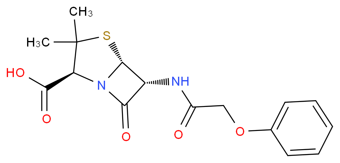 Phenoxymethylpenicillin_分子结构_CAS_87-08-1)