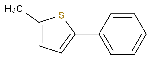 2-甲基-5-苯基噻吩_分子结构_CAS_5069-26-1)