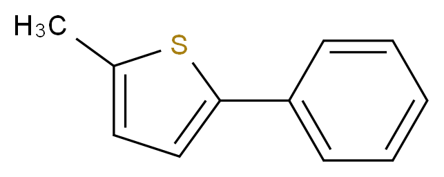 2-methyl-5-phenylthiophene_分子结构_CAS_5069-26-1