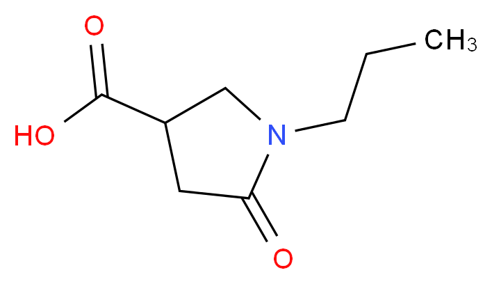 5-oxo-1-propylpyrrolidine-3-carboxylic acid_分子结构_CAS_208118-23-4