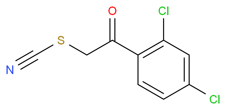 2-(cyanosulfanyl)-1-(2,4-dichlorophenyl)ethan-1-one_分子结构_CAS_125488-14-4