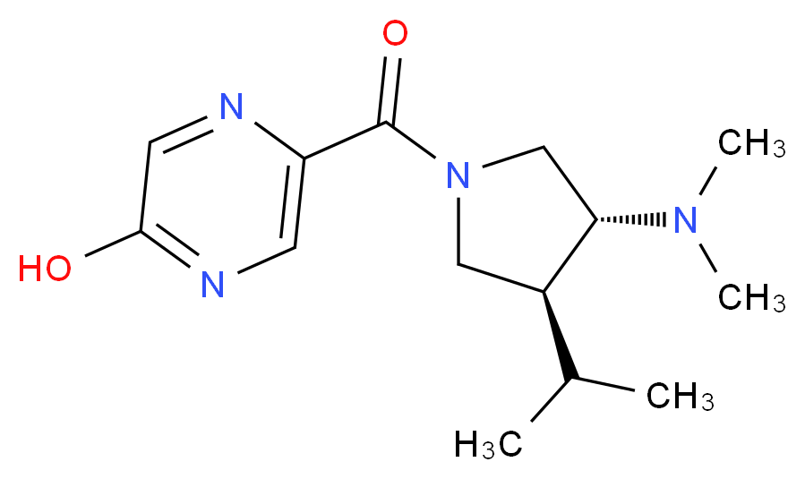 5-{[(3R*,4S*)-3-(dimethylamino)-4-isopropyl-1-pyrrolidinyl]carbonyl}-2-pyrazinol_分子结构_CAS_)