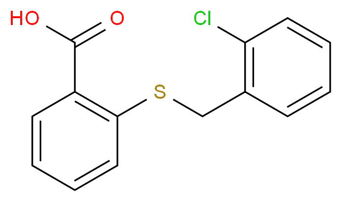 2-[(2-chlorobenzyl)thio]benzoic acid_分子结构_CAS_440347-30-8)