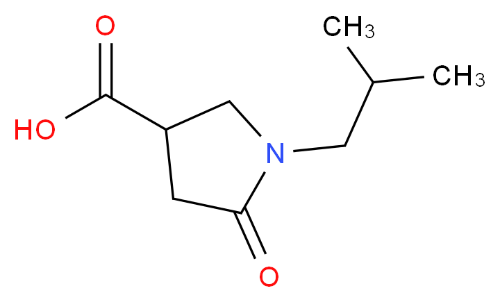 1-(2-methylpropyl)-5-oxopyrrolidine-3-carboxylic acid_分子结构_CAS_773865-07-9