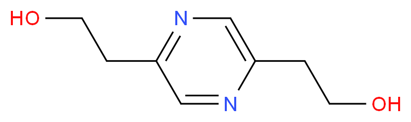 2-[5-(2-hydroxyethyl)pyrazin-2-yl]ethan-1-ol_分子结构_CAS_4744-51-8