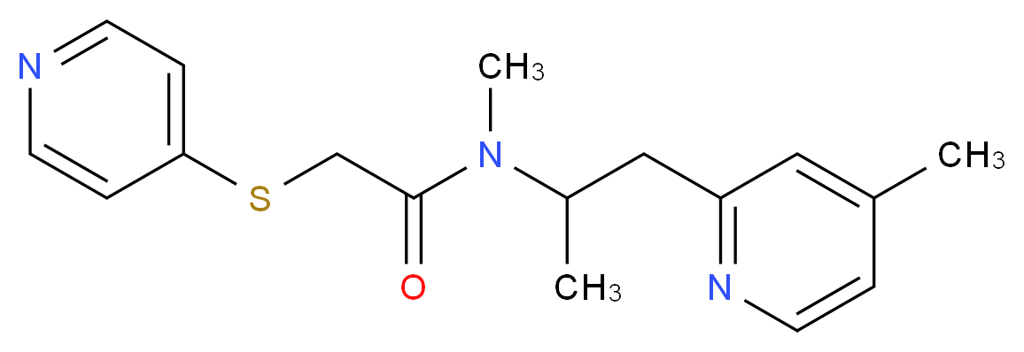 N-methyl-N-[1-methyl-2-(4-methylpyridin-2-yl)ethyl]-2-(pyridin-4-ylthio)acetamide_分子结构_CAS_)