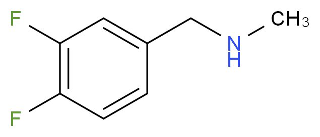 [(3,4-difluorophenyl)methyl](methyl)amine_分子结构_CAS_748124-46-1