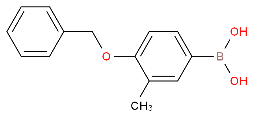 4-Benzyloxy-3-methylphenylboronic acid_分子结构_CAS_338454-30-1)