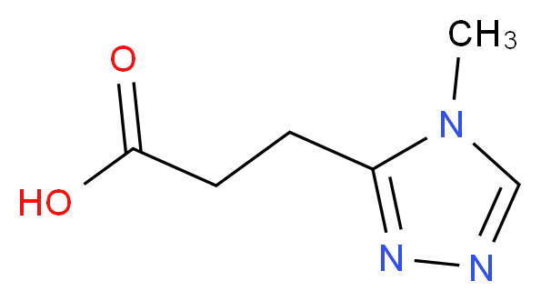 3-(4-methyl-4H-1,2,4-triazol-3-yl)propanoic acid_分子结构_CAS_959240-56-3