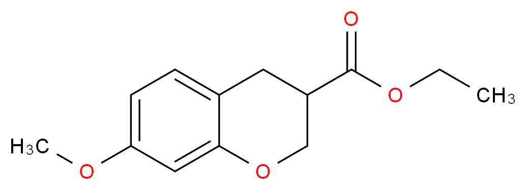 7-METHOXY-CHROMAN-3-CARBOXYLIC ACID ETHYL ESTER_分子结构_CAS_885271-77-2)