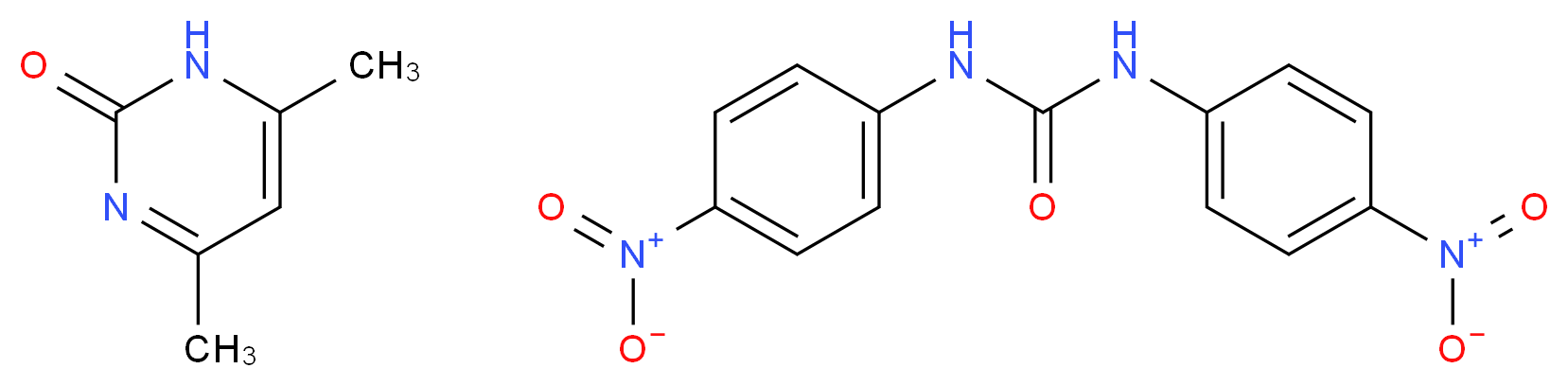 1,3-bis(4-nitrophenyl)urea; 4,6-dimethyl-1,2-dihydropyrimidin-2-one_分子结构_CAS_330-95-0