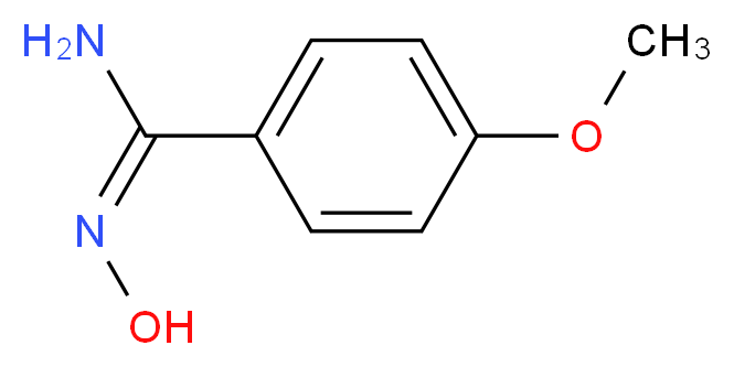 (E)-N'-hydroxy-4-methoxybenzene-1-carboximidamide_分子结构_CAS_5373-87-5