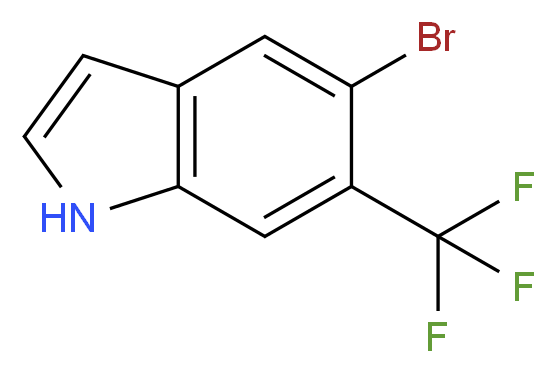 5-Bromo-6-(trifluoromethyl)-1H-indole_分子结构_CAS_)