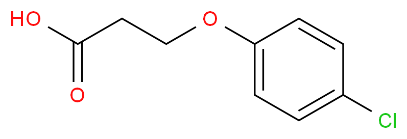 3-(p-CHLOROPHENOXY)PROPIONIC ACID_分子结构_CAS_3284-79-5)