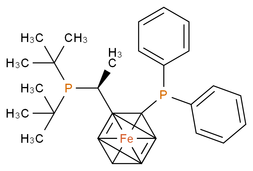 (R)-1-[(S)-2-(Diphenylphosphino)ferrocenyl]ethyldi-tert-butylphosphine_分子结构_CAS_155830-69-6)