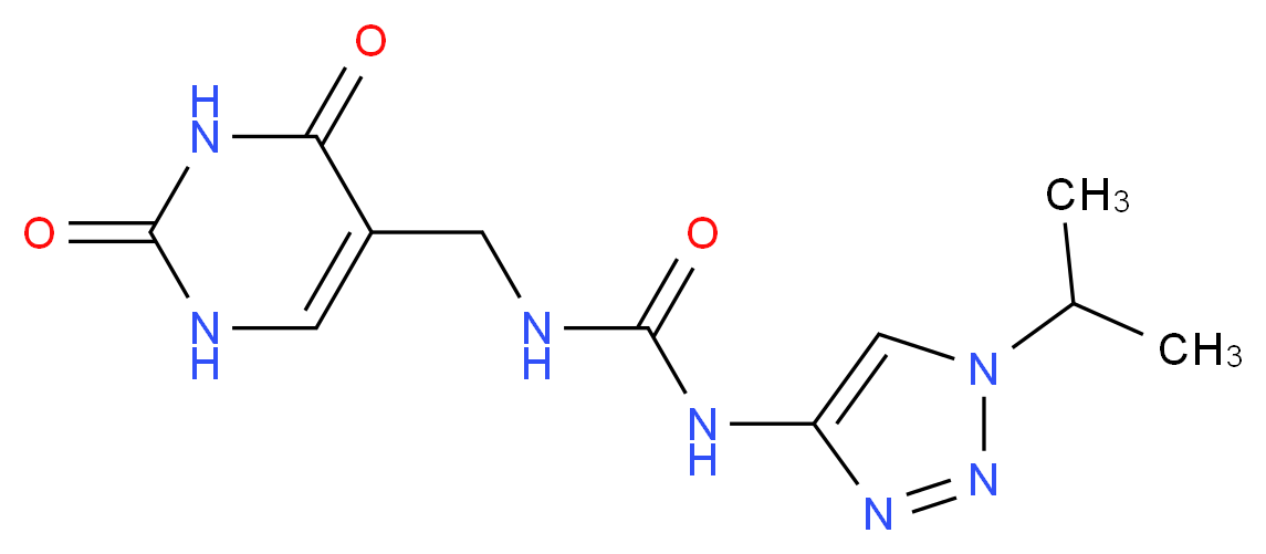N-[(2,4-dioxo-1,2,3,4-tetrahydropyrimidin-5-yl)methyl]-N'-(1-isopropyl-1H-1,2,3-triazol-4-yl)urea_分子结构_CAS_)