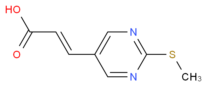 (2E)-3-[2-(methylthio)pyrimidin-5-yl]acrylic acid_分子结构_CAS_915924-30-0)