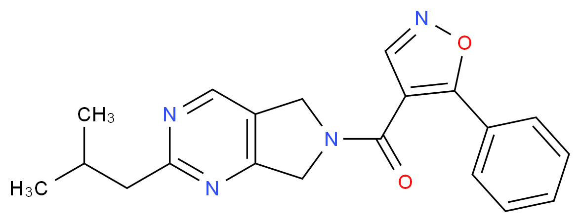 2-isobutyl-6-[(5-phenylisoxazol-4-yl)carbonyl]-6,7-dihydro-5H-pyrrolo[3,4-d]pyrimidine_分子结构_CAS_)