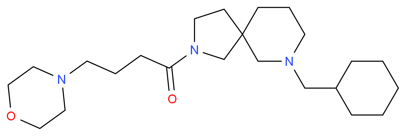 7-(cyclohexylmethyl)-2-[4-(4-morpholinyl)butanoyl]-2,7-diazaspiro[4.5]decane_分子结构_CAS_)