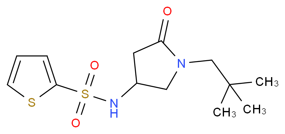 N-[1-(2,2-dimethylpropyl)-5-oxo-3-pyrrolidinyl]-2-thiophenesulfonamide_分子结构_CAS_)