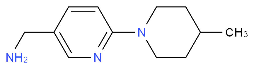 [6-(4-Methyl-1-piperidinyl)-3-pyridinyl]-methanamine_分子结构_CAS_)